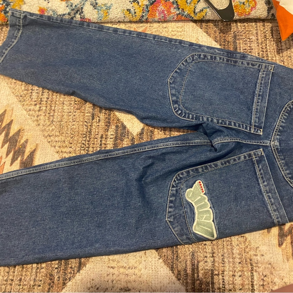 JNCO Blue Boyfriend Jeans with Patch